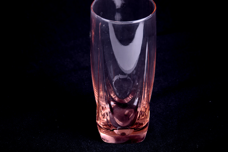 Set of Seven Salmon Pink Drinking Glasses