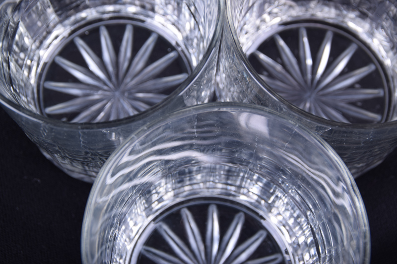 Set of 6 Pressed Glass Tumblers