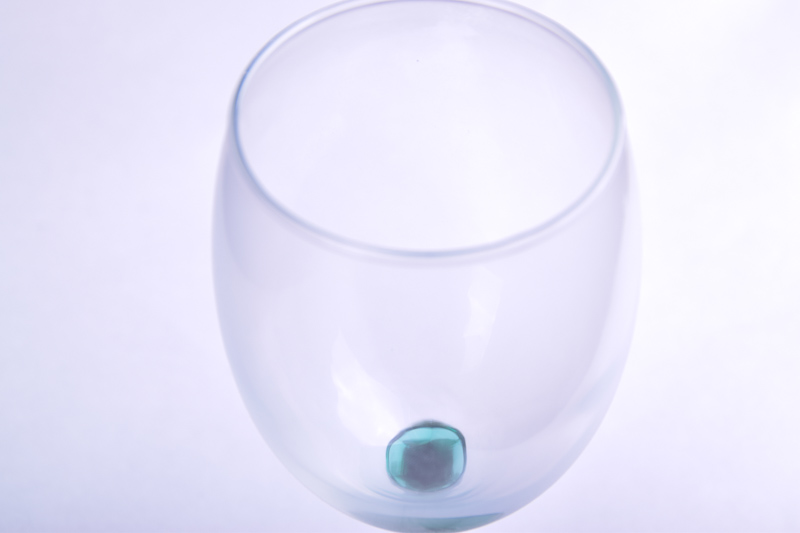 Set of Twelve Green Stemmed Wine Glasses