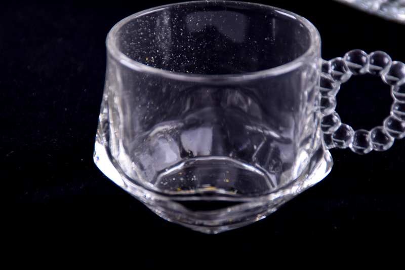 Vintage Hobnail Glass Punch Bowl with Assorted Glasses