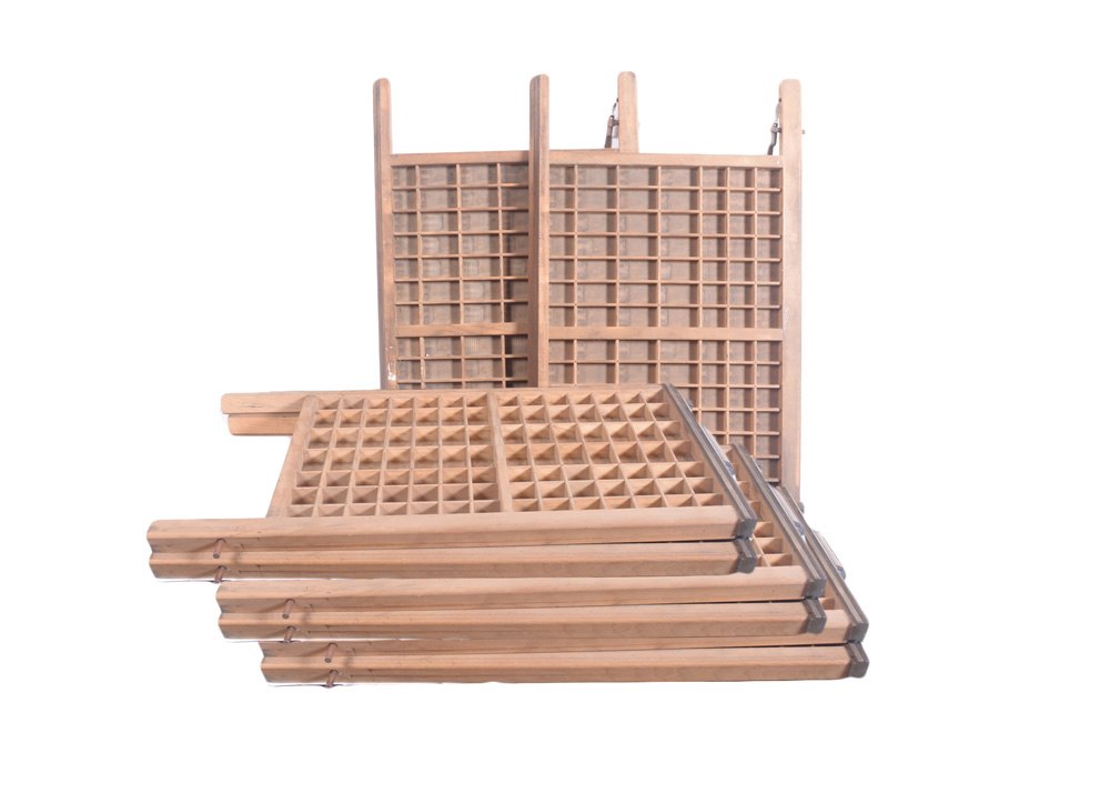 Set of Vintage Ludlow Letterpress Drawers