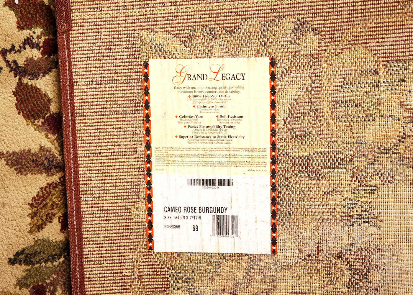 Grand Legacy Cameo Rose Burgundy Area Rug