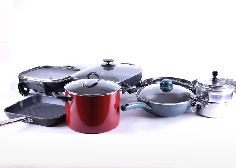 Collection of Porcelain Enamel and Aluminum Cookware