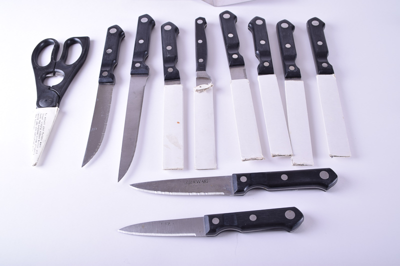 Grilling Tools and Farberware Knife set