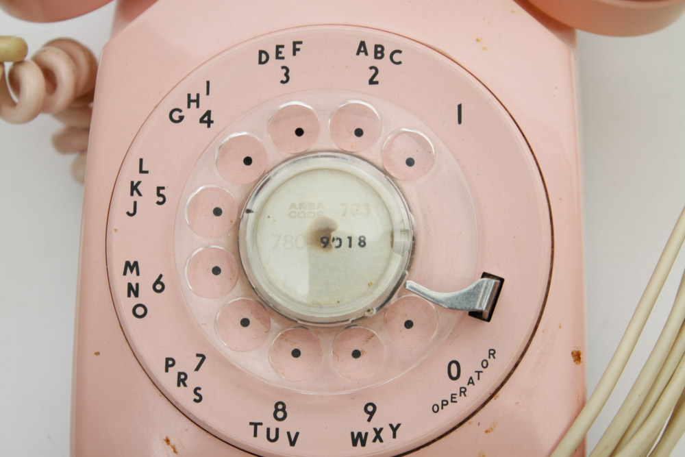 Vintage Pink Telephone Pair