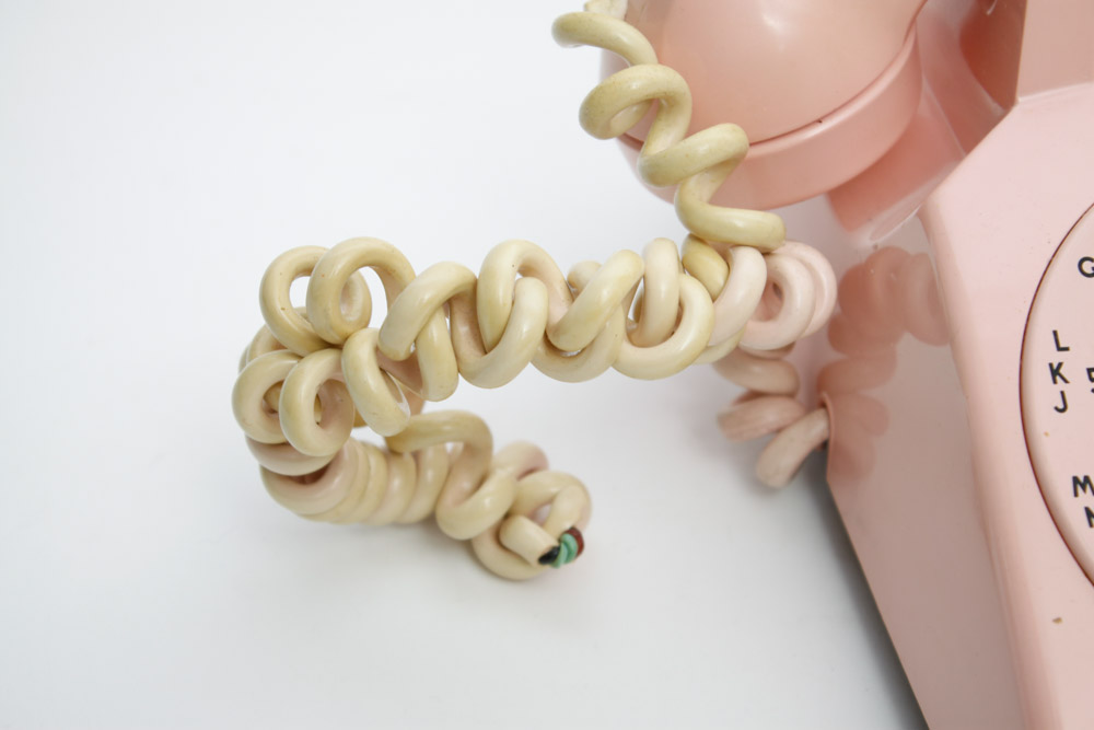 Vintage Pink Telephone Pair