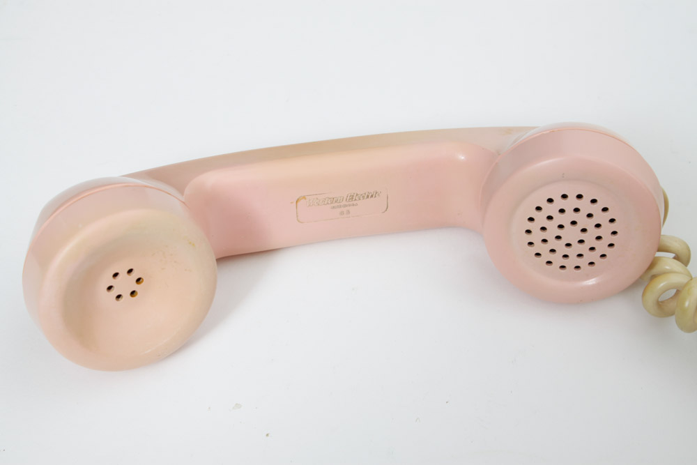 Vintage Pink Telephone Pair
