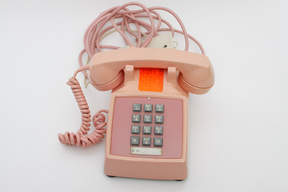 Vintage Pink Telephone Pair