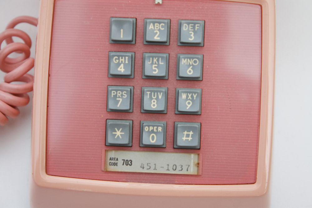 Vintage Pink Telephone Pair