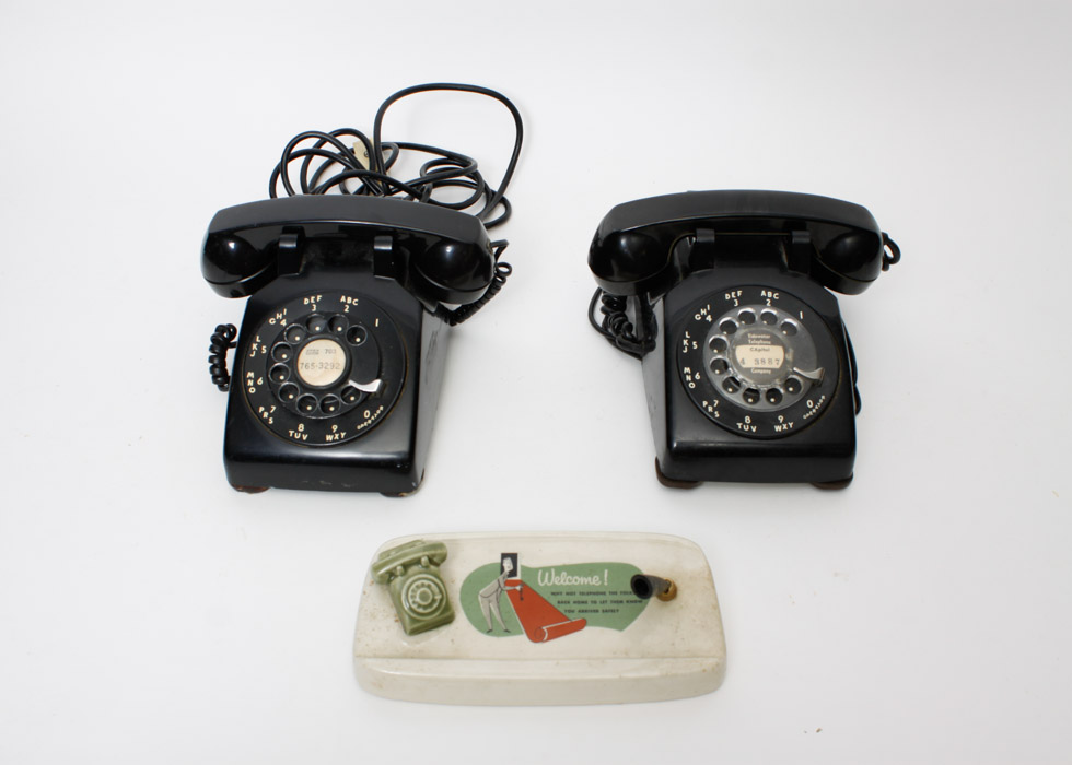 Vintage Black Rotary Phones