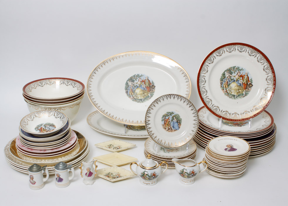 George and Martha Washington and D.C. Plate Collection