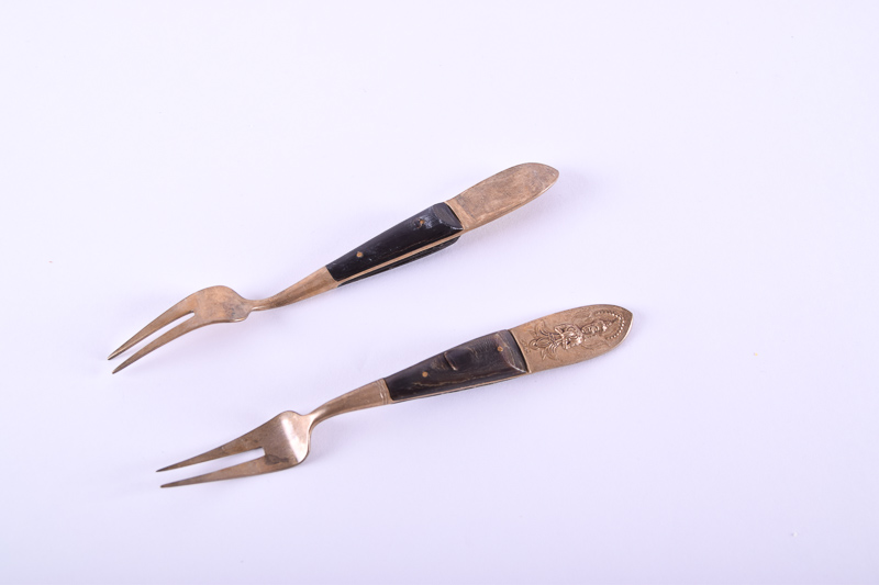 Pair of Vintage Siam Bronze Collection Forks