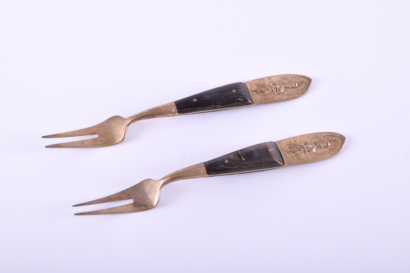Pair of Vintage Siam Bronze Collection Forks