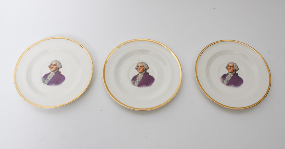 George and Martha Washington and D.C. Plate Collection