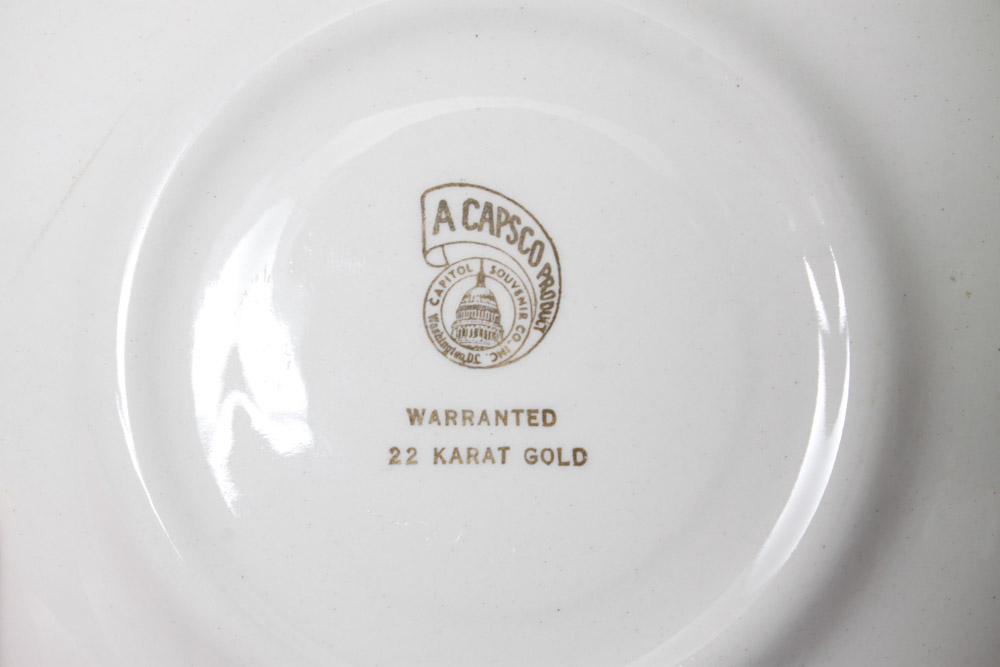 George and Martha Washington and D.C. Plate Collection