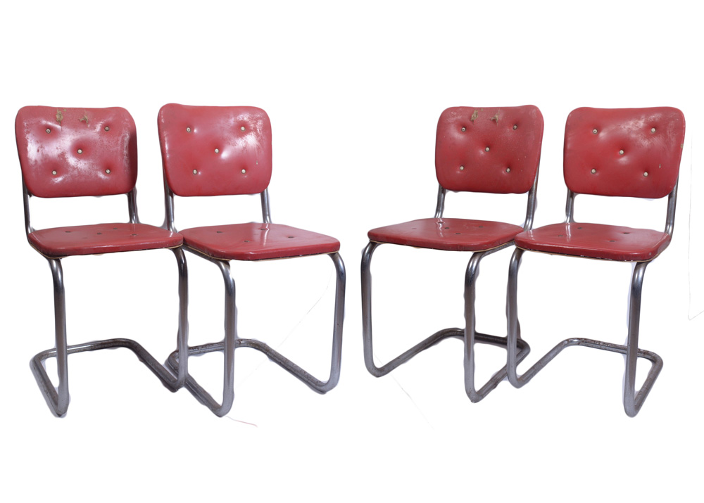 Set of Red Vintage Chairs