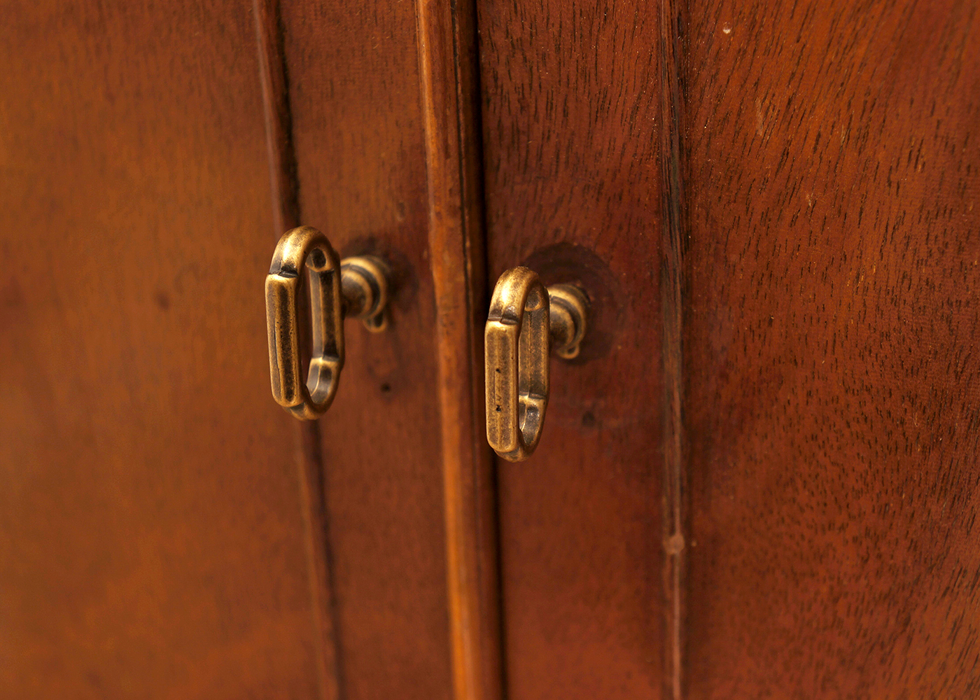 Matching Mahogany Bow Front Corner Cabinets