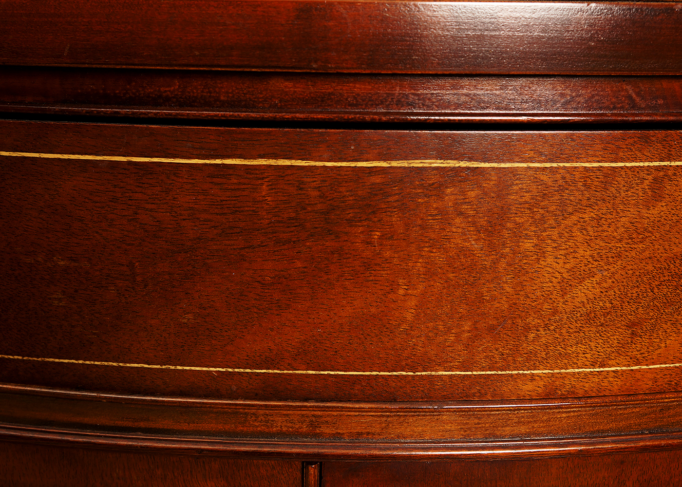 Matching Mahogany Bow Front Corner Cabinets