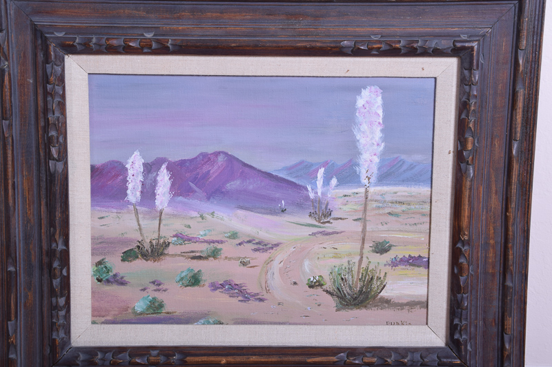 Acrylic Desert Landscape Painting on Canvas by Purkis