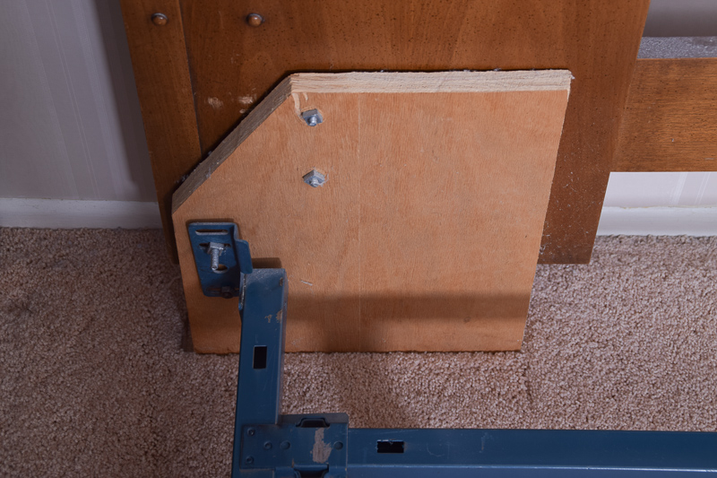 King Size Mid Century Modern Headboard and Bed Frame