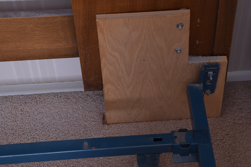 King Size Mid Century Modern Headboard and Bed Frame