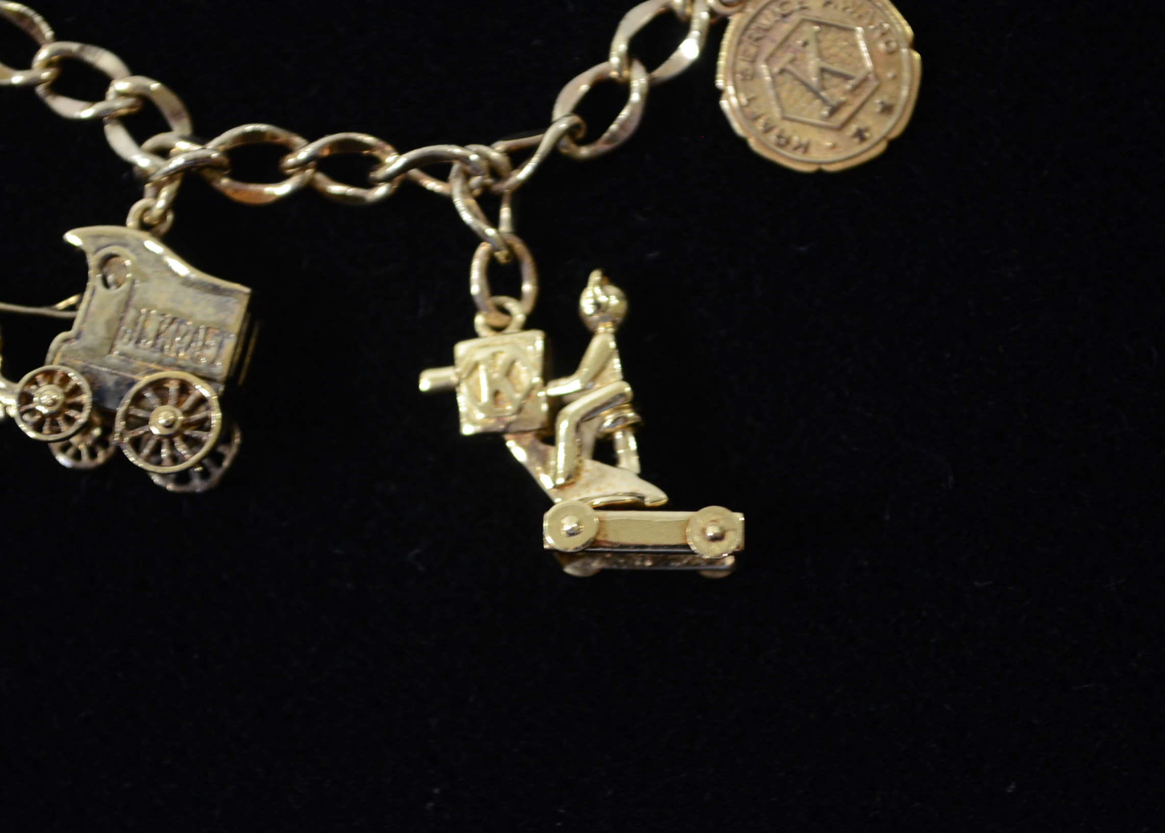 10K Yellow Gold Charm Bracelet