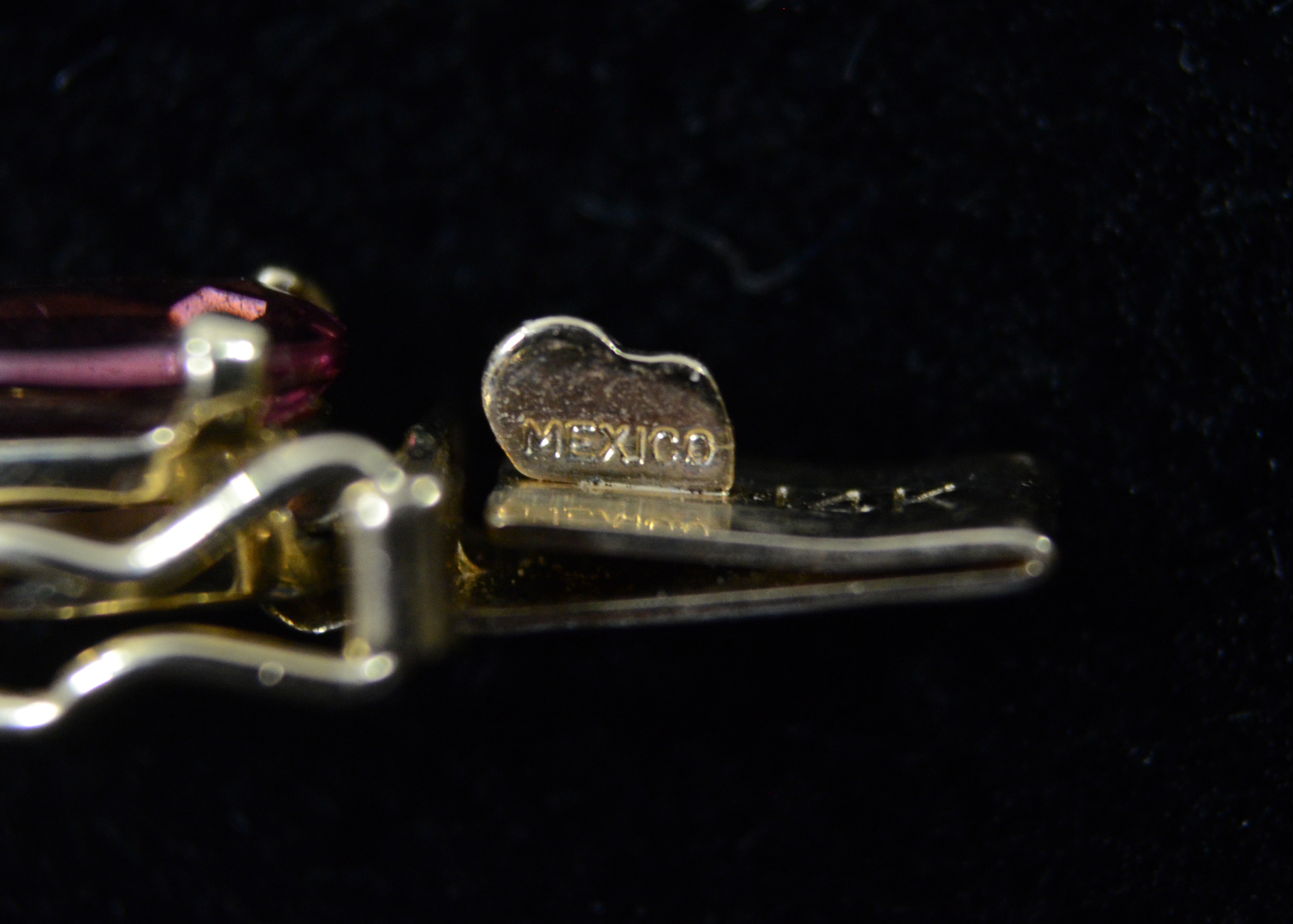 14K Yellow Gold Garnet Tennis Bracelet