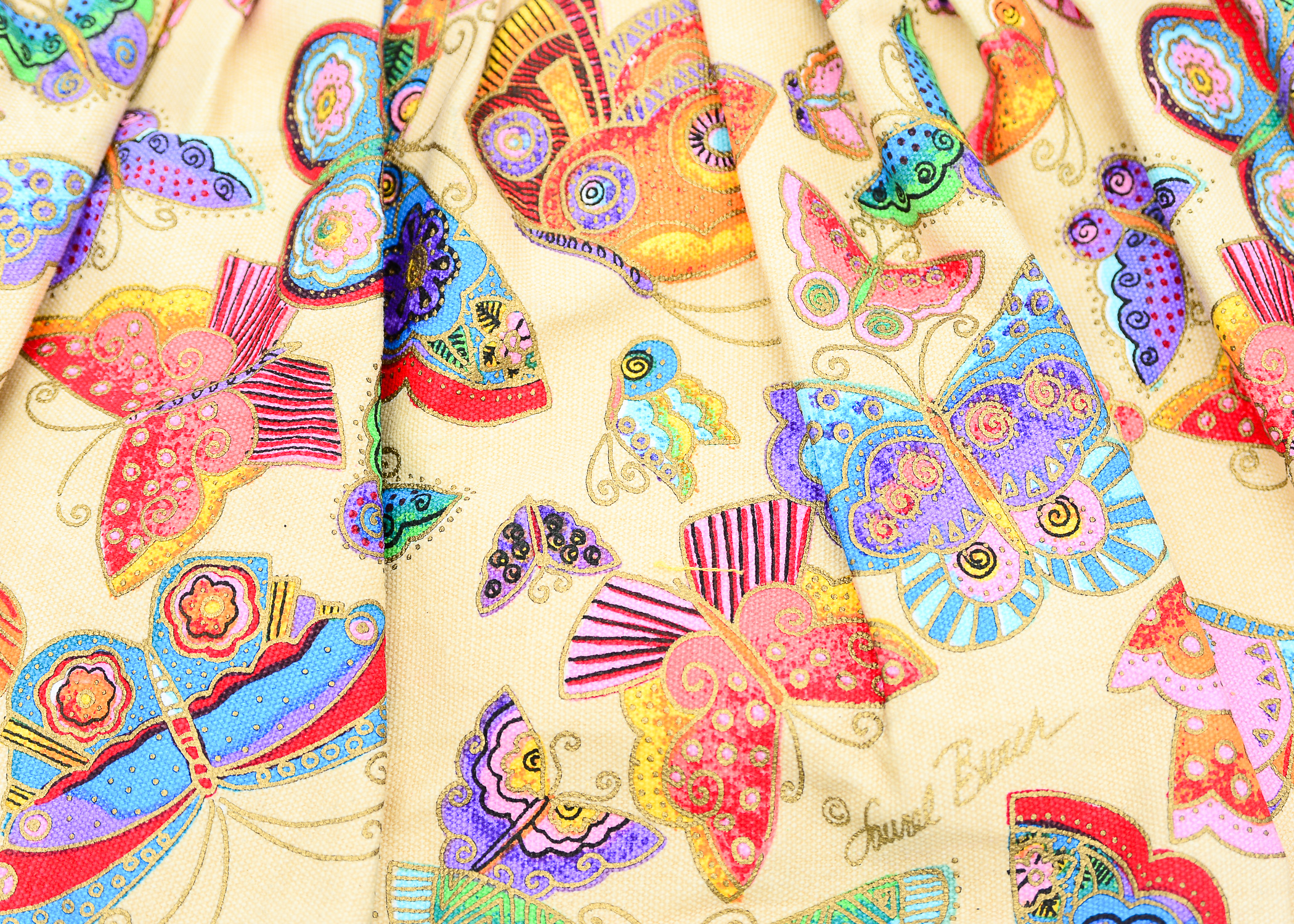 Trio of Laurel Burch Hand Painted Bags