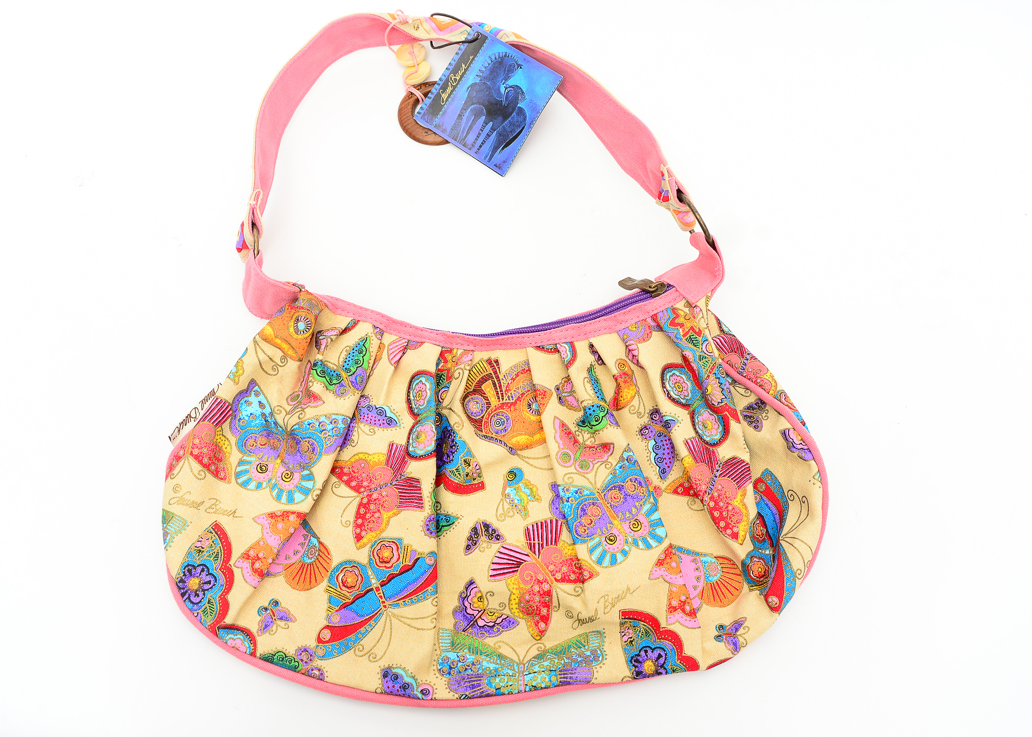 Trio of Laurel Burch Hand Painted Bags