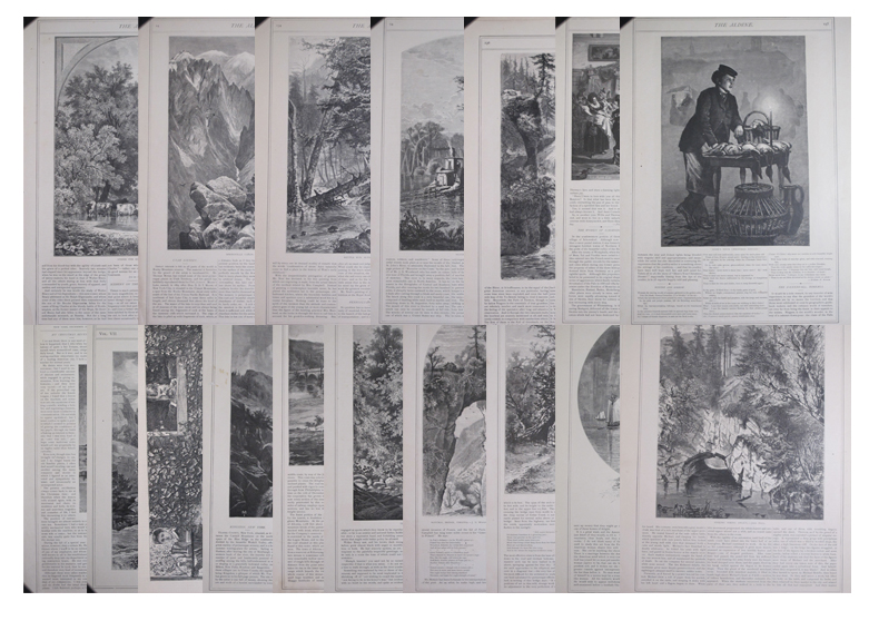 Bookplate Engravings from "The Aldine" Newspaper