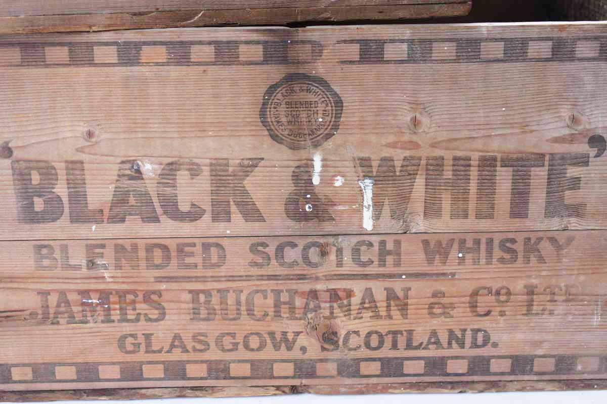 Pair of Vintage Wooden Liquor Crates