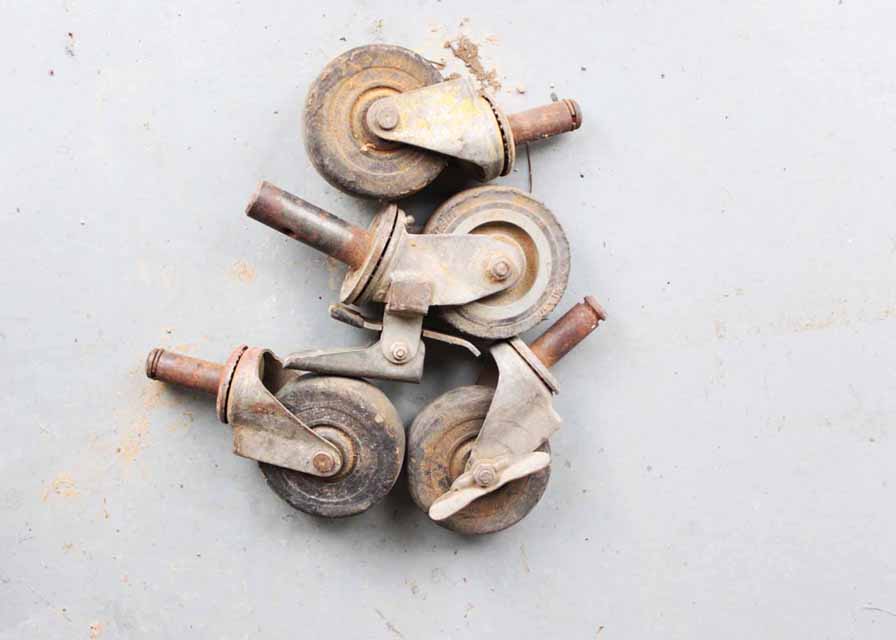 Four Industrial Casters