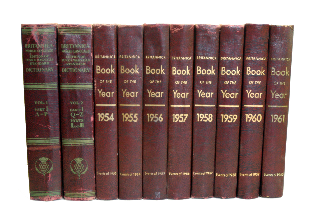 Vintage Leather Bound Britannica Reference Books