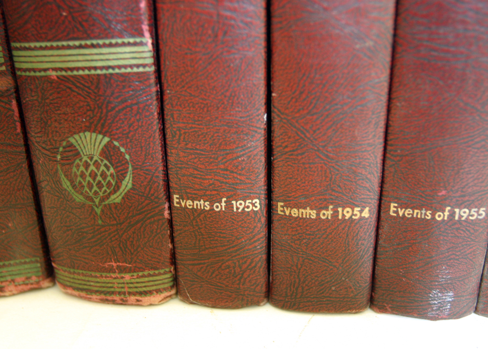 Vintage Leather Bound Britannica Reference Books