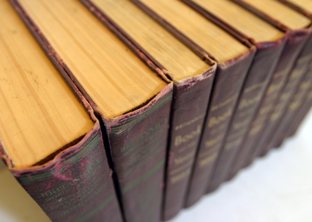 Vintage Leather Bound Britannica Reference Books