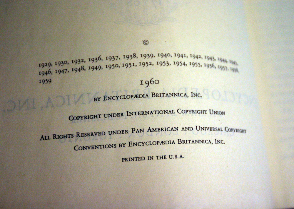 Complete Set of 1960 Leather Bound Encyclopedia Britannica