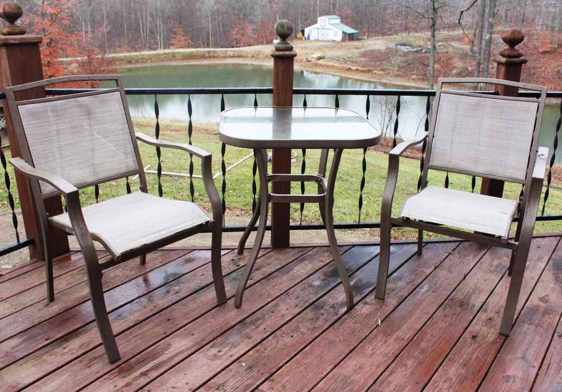 Metal Framed Patio Bistro Set