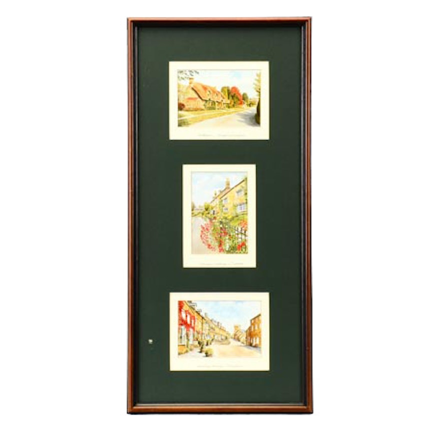 Sandra Emms Cotswalds Photo Offset Lithograph Trio