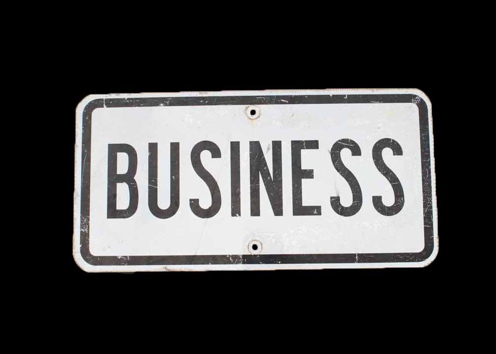 "Business" Reflector Sign