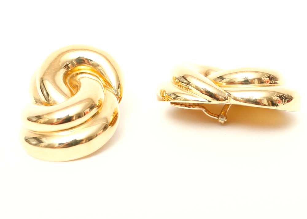 18K Charles Turi Oversized Rope Knot Earrings