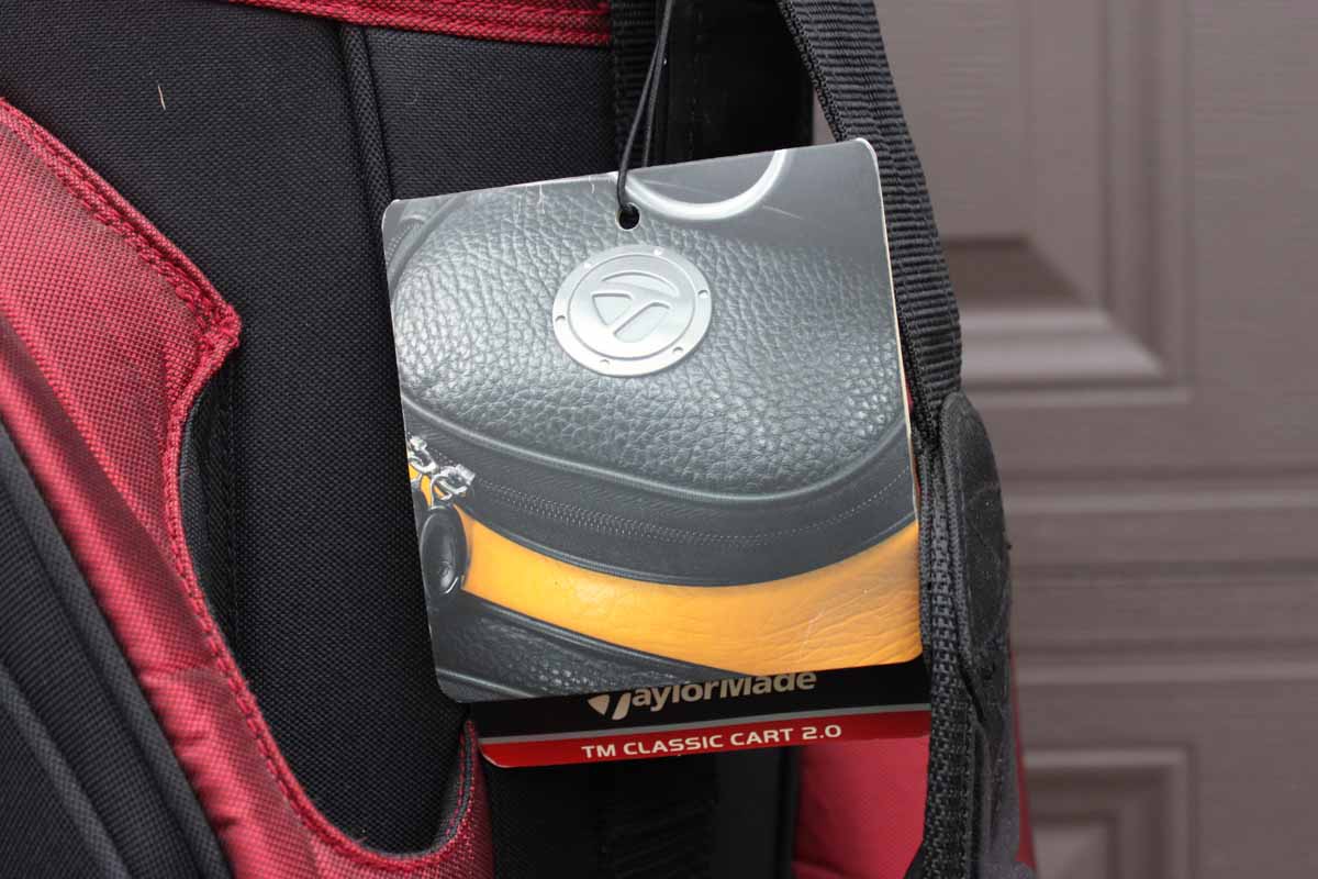 A TaylorMade Golf Bag with Tags