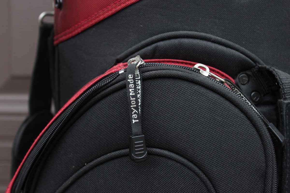 A TaylorMade Golf Bag with Tags