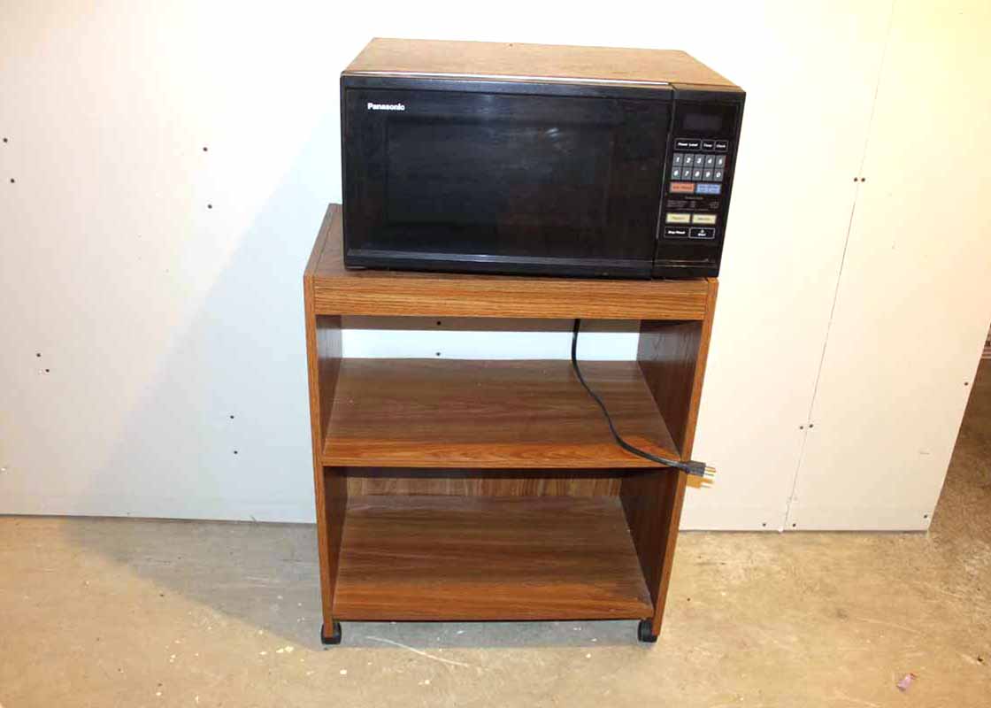 Panasonic Microwave and Utility Cart