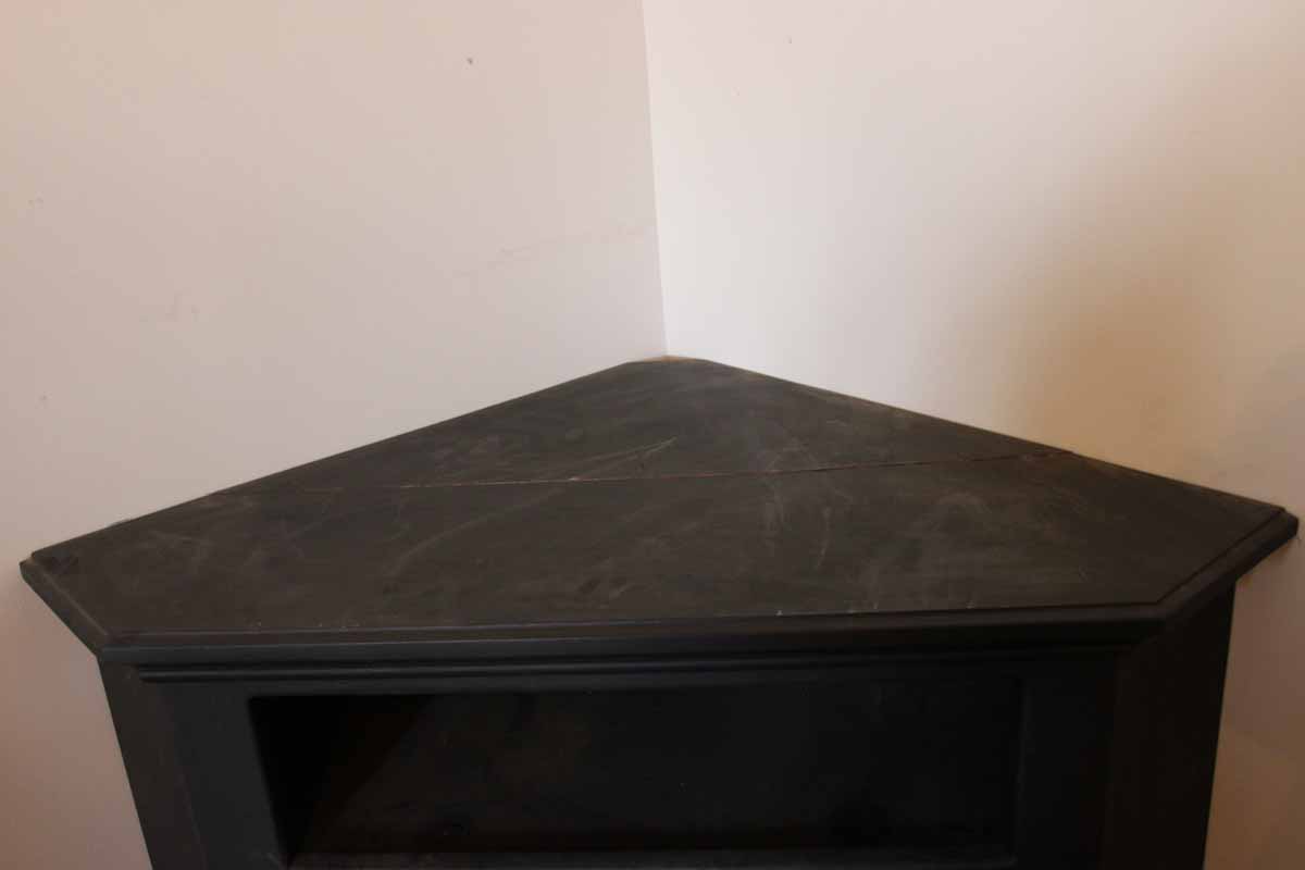 Black Wooden Corner Entertainment Center