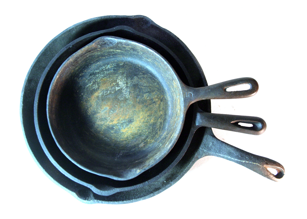 Trio of Cast Iron Skillets