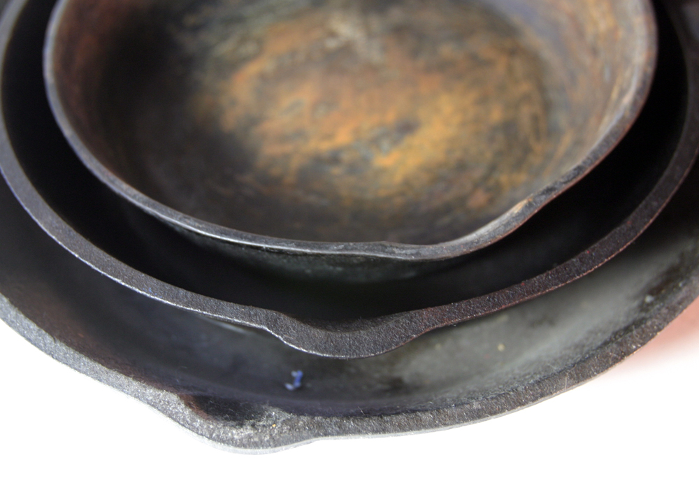 Trio of Cast Iron Skillets