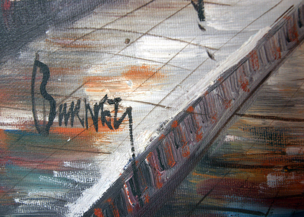 Pair of Parisian "Burnett" Oil Paintings