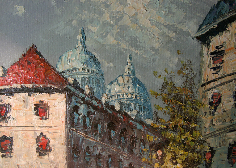 Pair of Parisian "Burnett" Oil Paintings