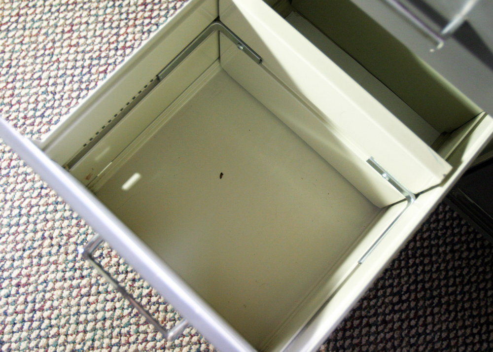 Gray Metal Office Credenza