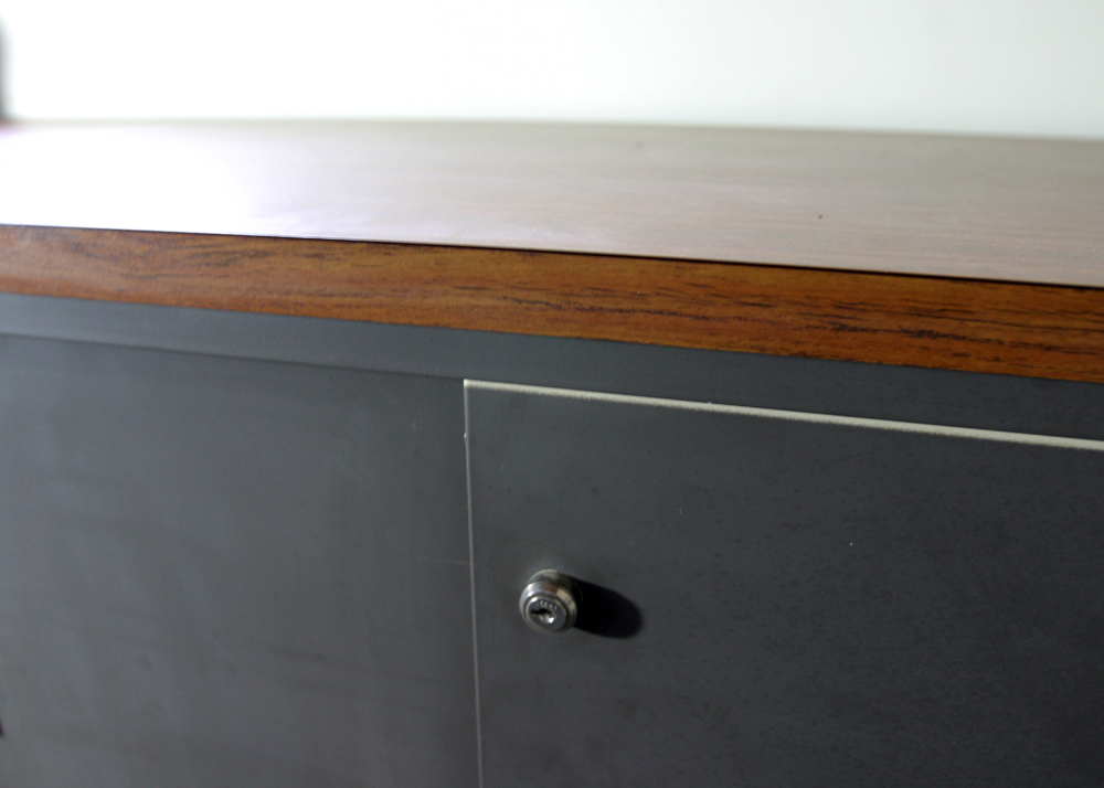 Gray Metal Office Credenza